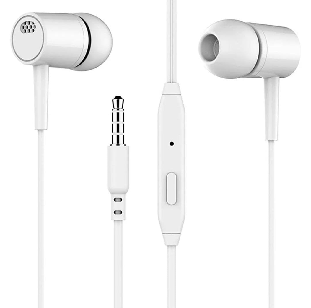 Pack of 3 Best Quality Handsfree with Stereo sound android with Silicone Buds (white)