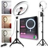 26cm Selfie LED Ring Fill Light with 7ft Tripod Mobile Stand Best for Live Streaming and Contact Creation
