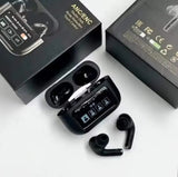 Pro 2 with Display ANC/ENC Double Dark Noise Reduction Touch Control Air Buds (Black)