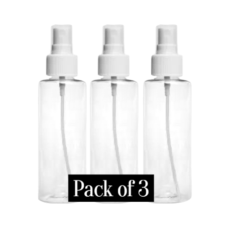 Pack of 3 Empty Spray Bottle with Spray Pump 150ml