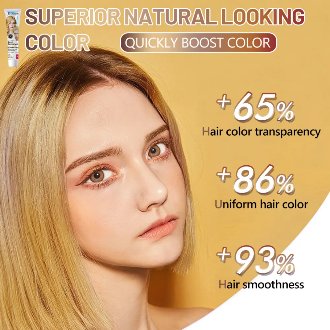 Disaar Semi-Permanent Excellent Gray Hair Coverage Hair Color 60ml (Brown Black )