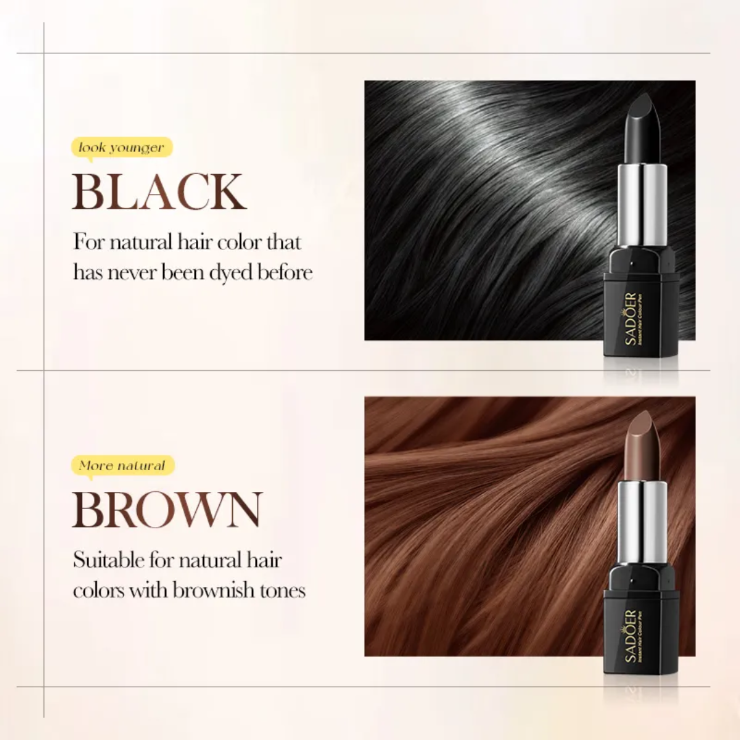 Sadoer Covered White Instant Hair Colour Pen (Brown Shade)