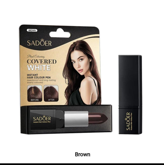 Sadoer Covered White Instant Hair Colour Pen (Brown Shade)