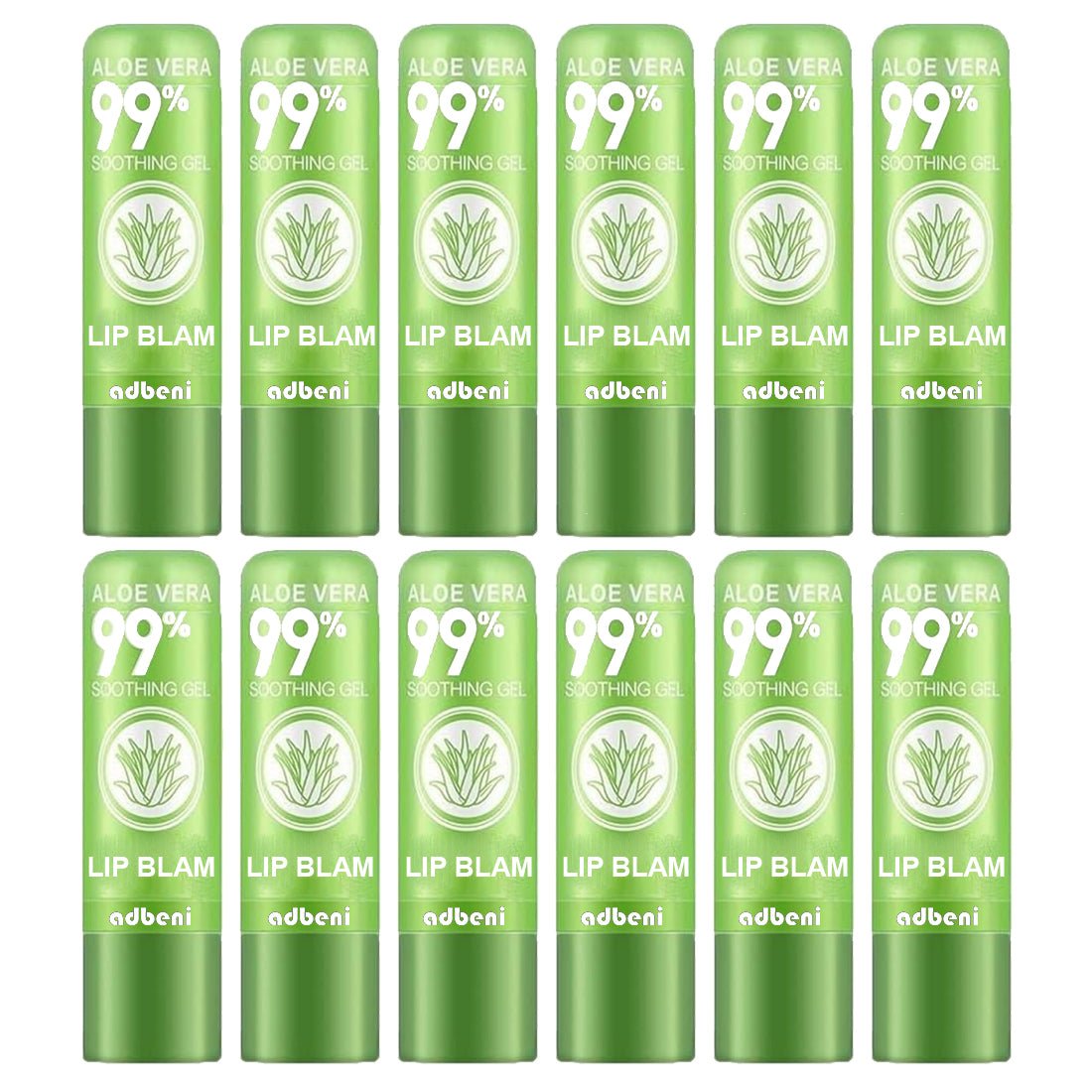 Aishali 99% AloeVera Lipstick Lip Balm Soothing Gel Pack Of 12