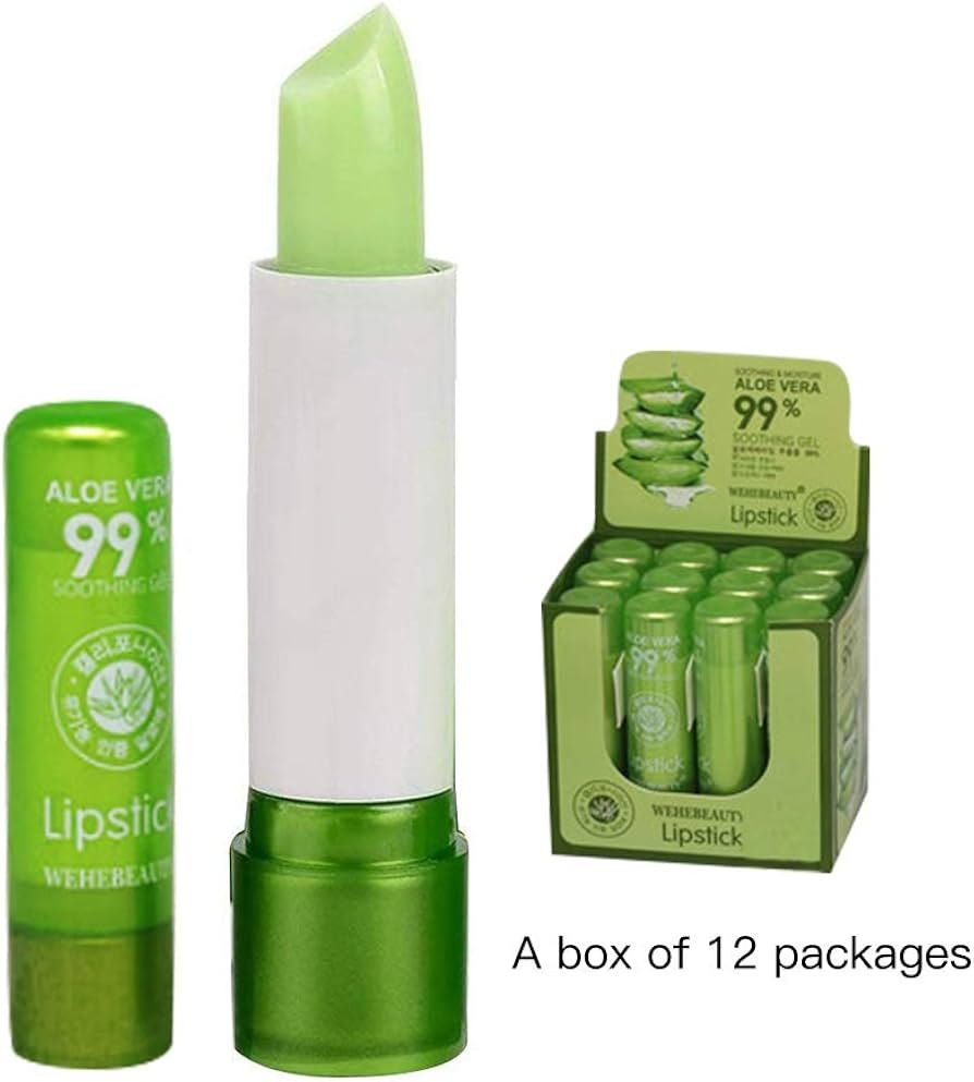 Aishali 99% AloeVera Lipstick Lip Balm Soothing Gel Pack Of 12