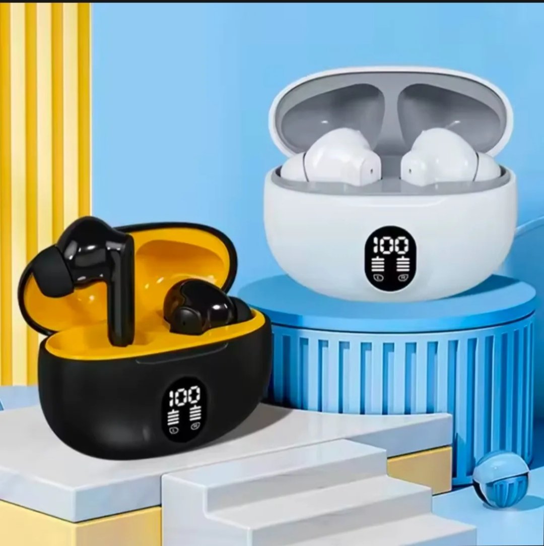 TWS Wireless Stereo Earbuds with LED Display (Random Color)
