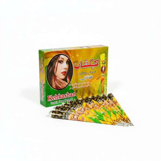 KEHKASHAN Pencil Cone Mehandi Set Of 12