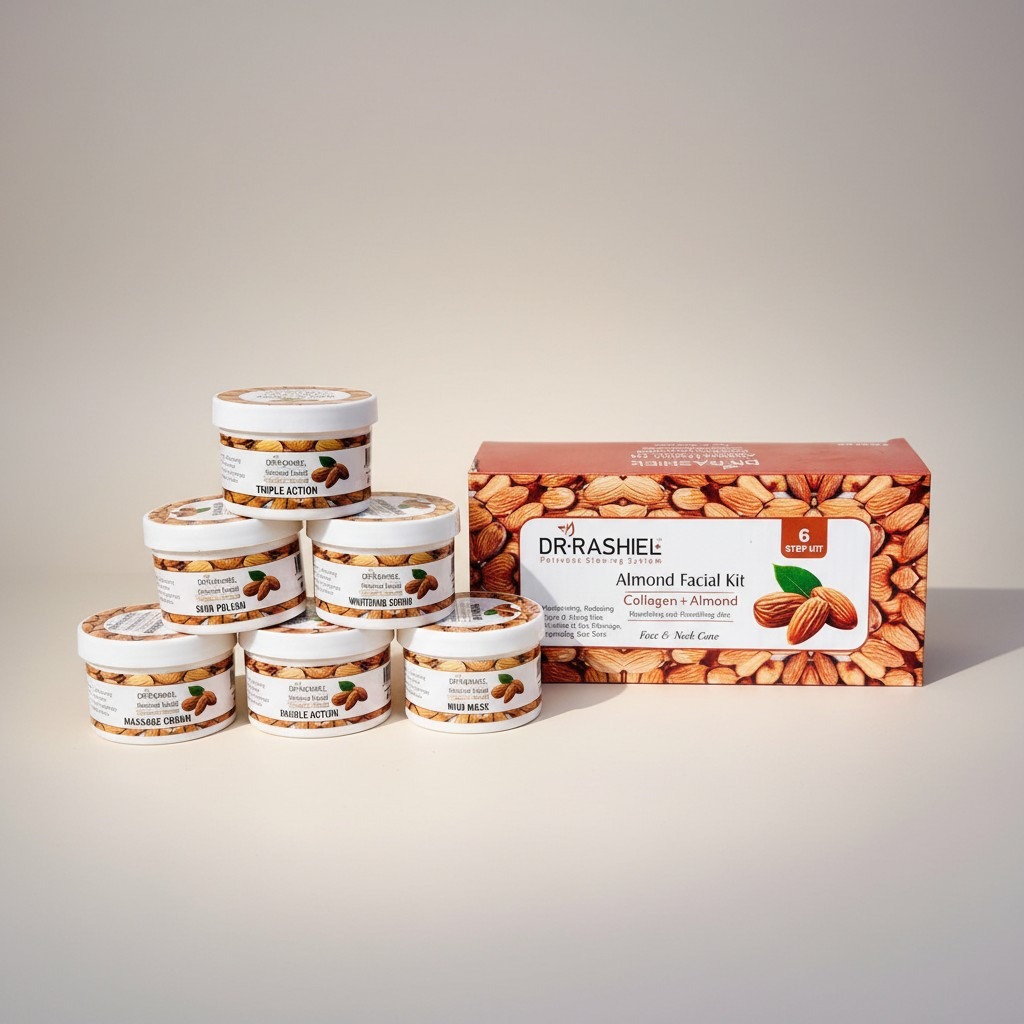 Whitening Facial Kit Series Set Of 6 (Skin Polish 150ml, Mud Mask 150ml, Massage Cream 150ml, Scrub, Double Action 150ml, Triple Action150ml)