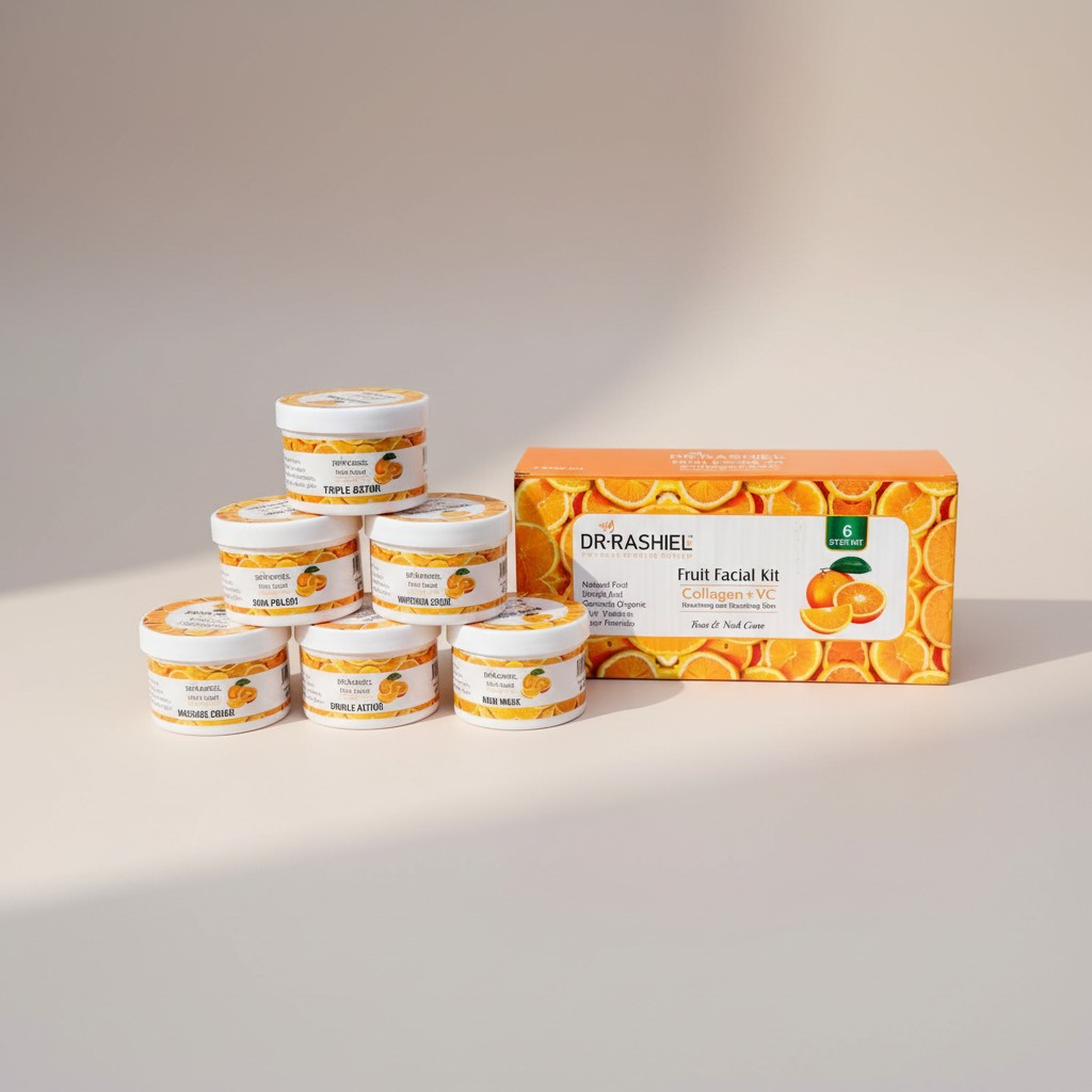 Whitening Facial Kit Series Set Of 6 (Skin Polish 150ml, Mud Mask 150ml, Massage Cream 150ml, Scrub, Double Action 150ml, Triple Action150ml)