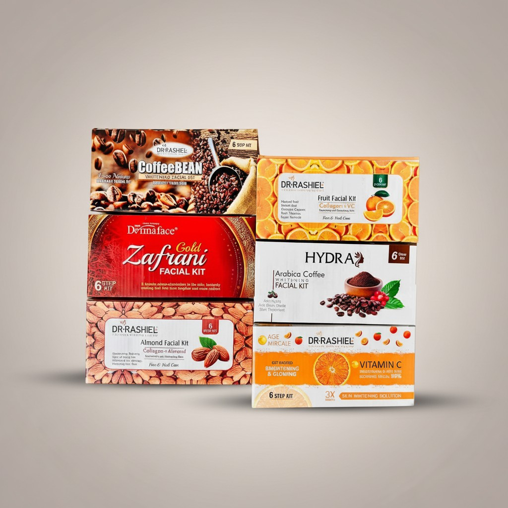 Whitening Facial Kit Series Set Of 6 (Skin Polish 150ml, Mud Mask 150ml, Massage Cream 150ml, Scrub, Double Action 150ml, Triple Action150ml)