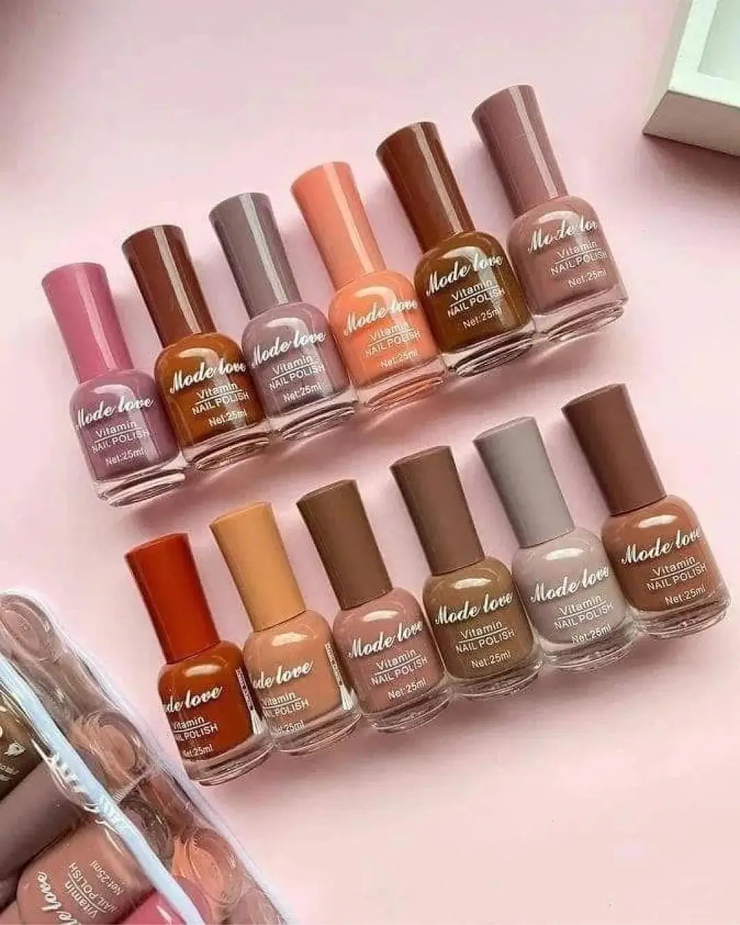Xuancia Nude vitamin Permanent Nail Paint Set Of 12