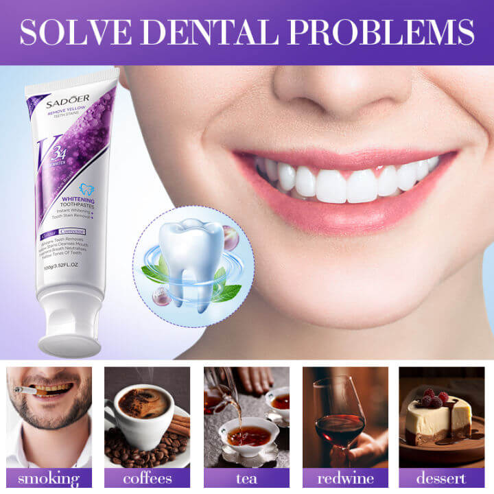 Sadoer Remove Yellow Stain V34 Whitening Tooth Past