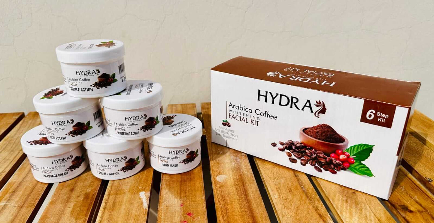 Whitening Facial Kit Series Set Of 6 (Skin Polish 150ml, Mud Mask 150ml, Massage Cream 150ml, Scrub, Double Action 150ml, Triple Action150ml)