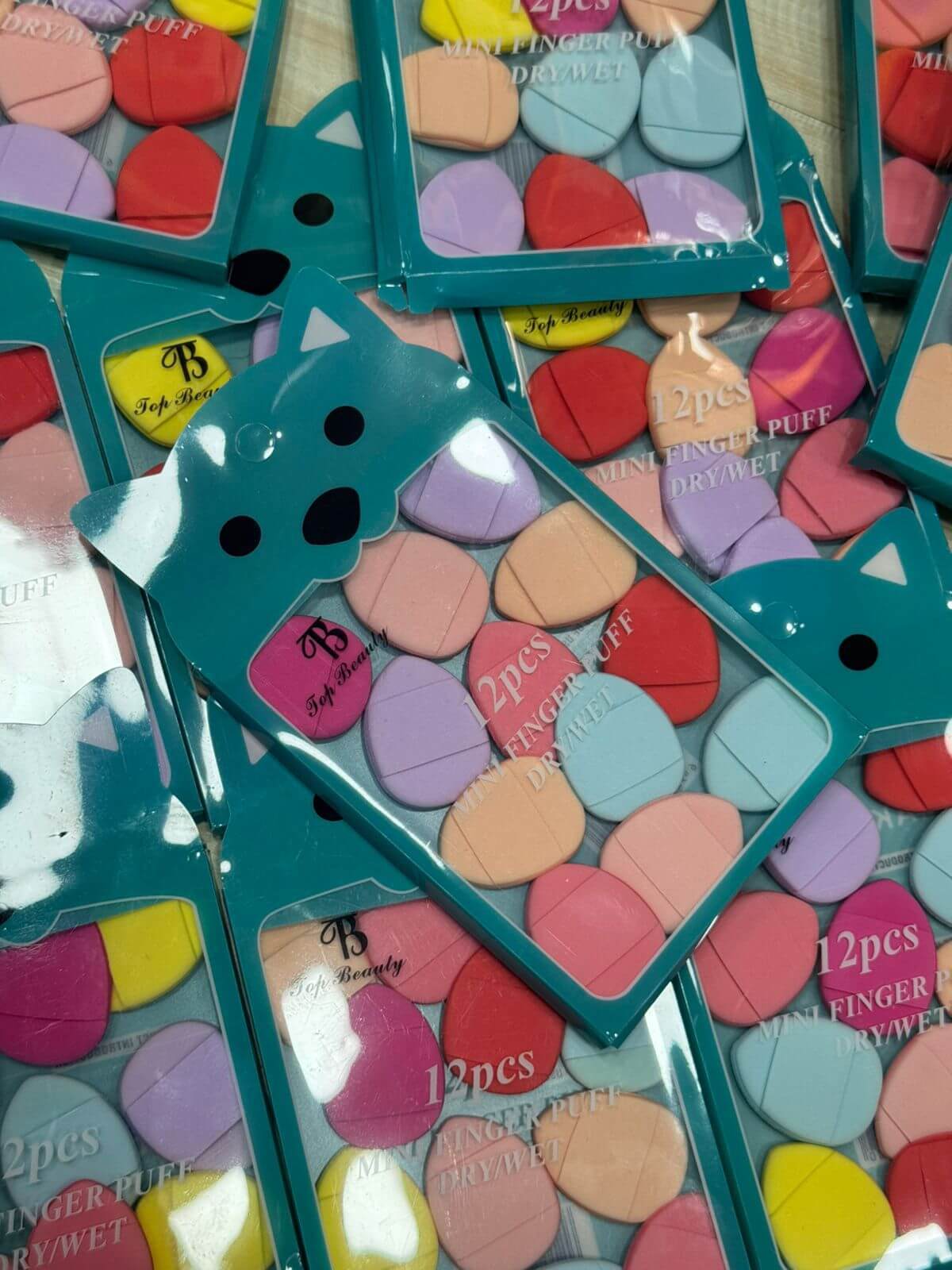 Top Beauty Mini Finger Puff Dry/Wet pcs of 12