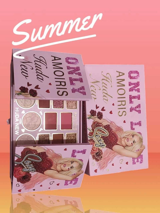 Huda New Fashion Beauty Eyeshadow | Highlighter | Liquid Lipstick Palette