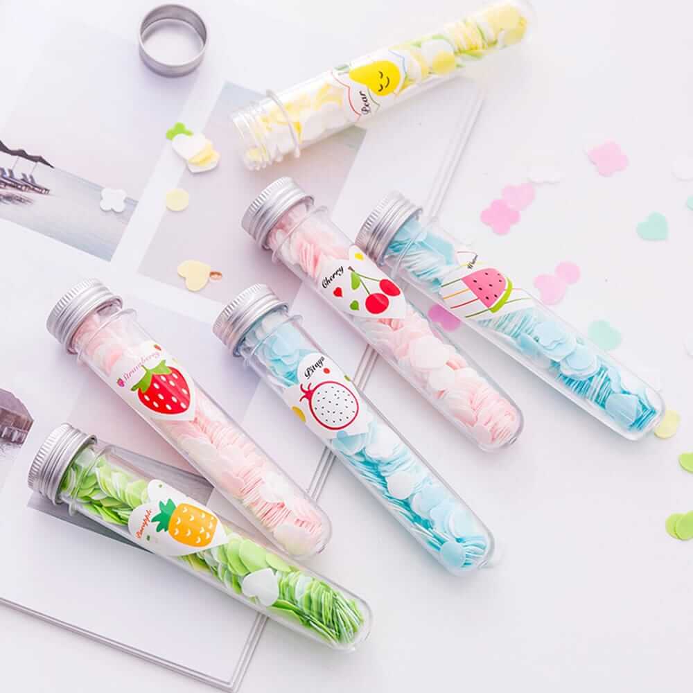 Cute Mini Scented Flowers Paper Soap Slices Bottle