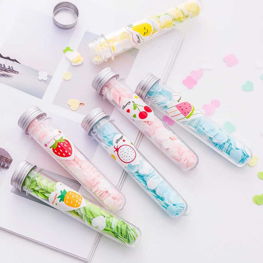 Cute Mini Scented Flowers Paper Soap Slices Bottle