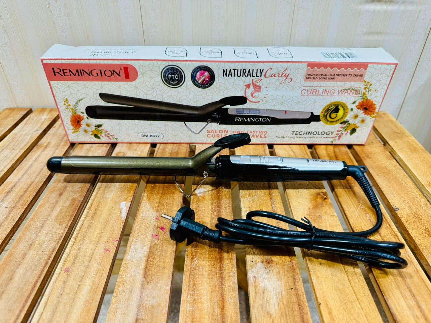 Rimington Curling Wand Curler Salon Long Lasting Curls and Waves 220c