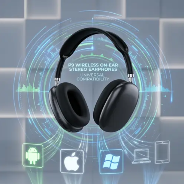 P9 Wireless Headphones with Mic Noise Cancelling Headsets Stereo Sound Earphones