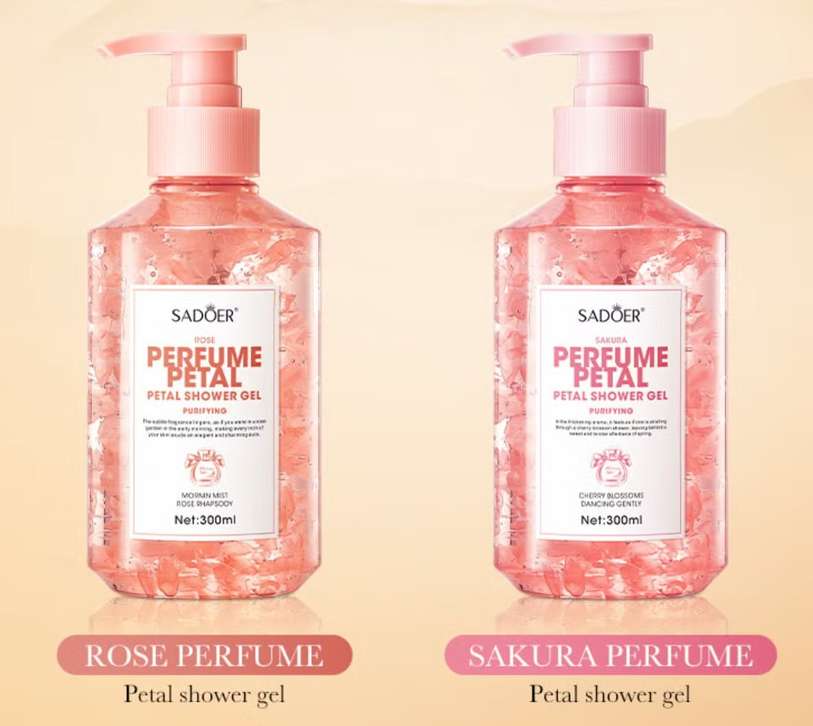 Sadoer Rose Perfume Petal Shower Gel 300ml