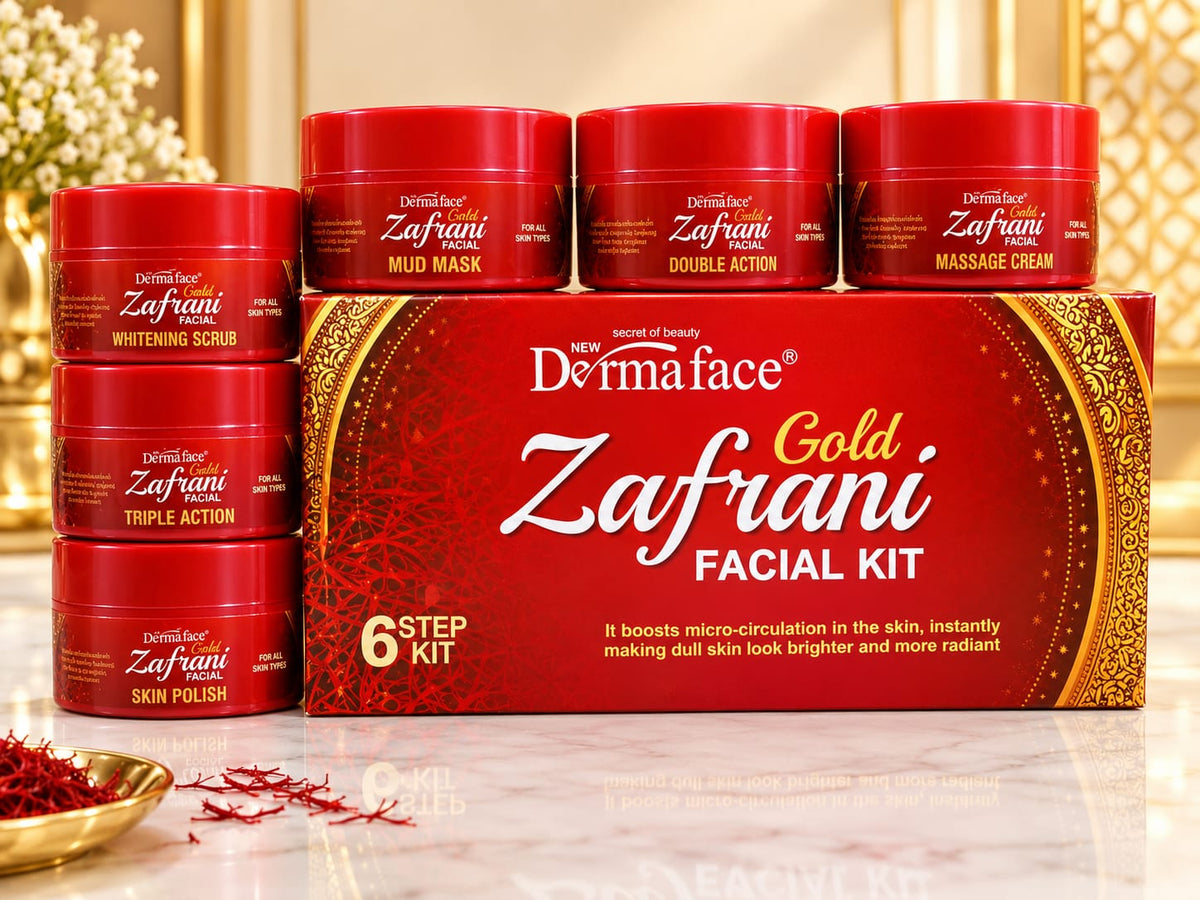 Dermaface Gold Zafrani Facial Kit – Set of 6 × 300ml each Jar