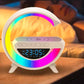 G-Shape Smart Wireless Charging Station with RGB Light, Bluetooth Speaker & Alarm Clock