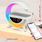 G-Shape Smart Wireless Charging Station with RGB Light, Bluetooth Speaker & Alarm Clock