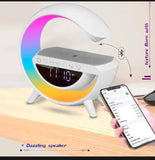 G-Shape Smart Wireless Charging Station with RGB Light, Bluetooth Speaker & Alarm Clock