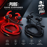 PUBG Wired Gaming Earphones with Boom Mic & Braided Cable