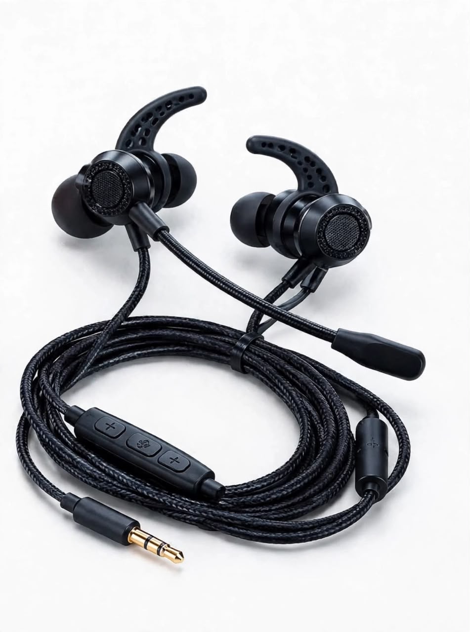 PUBG Wired Gaming Earphones with Boom Mic & Braided Cable
