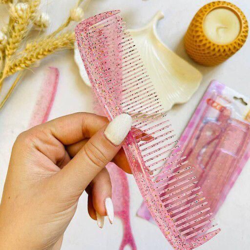 5-in-1 Pink Glitter Comb Set | Professional Hair Styling Combs for Women & Girls (Random Color)