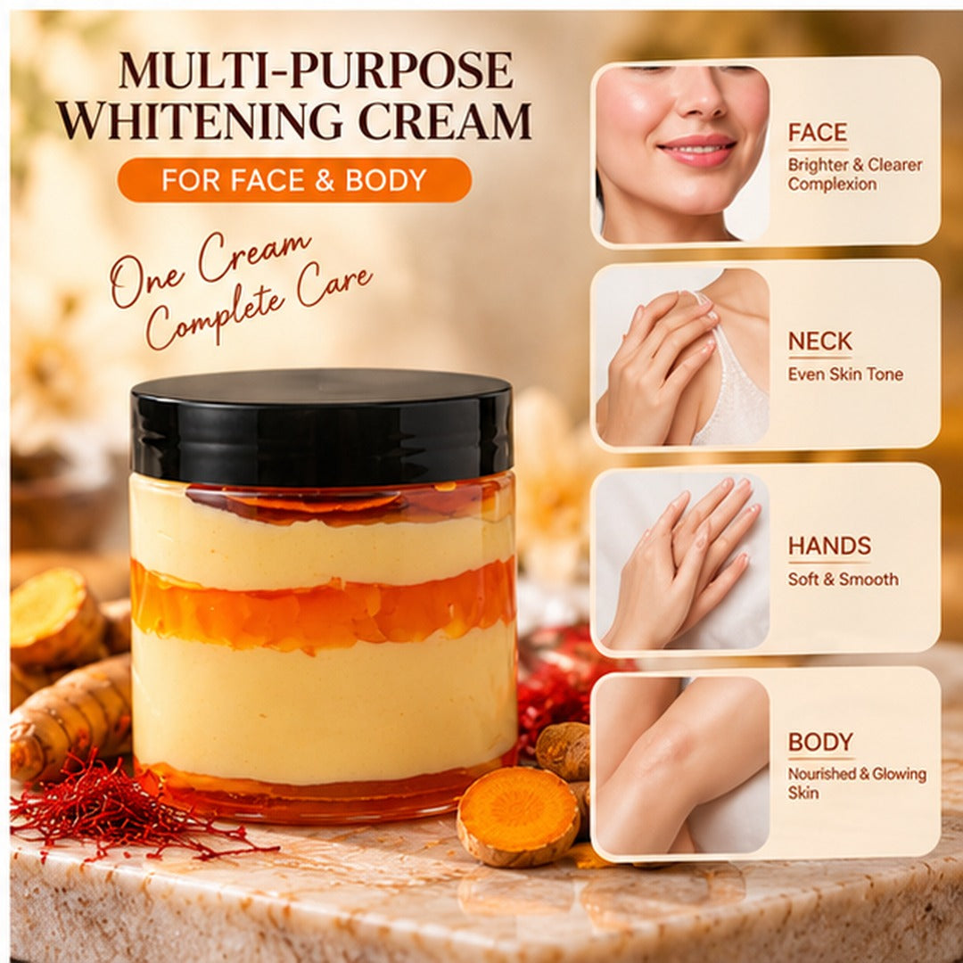 Zafrani Skin Brightening & Moisturizing Cream | Saffron-Infused Deep Hydration Cream | For Face & Body