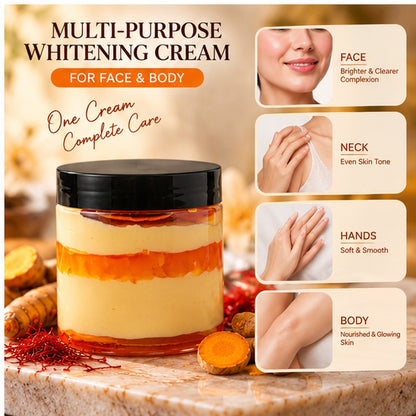 Zafrani Skin Brightening & Moisturizing Cream | Saffron-Infused Deep Hydration Cream | For Face & Body