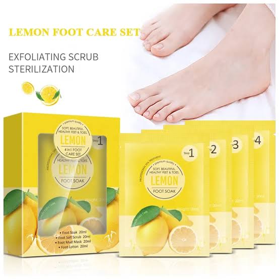 4-in-1 Foot Care Set – Lemon, Green Tea & Rose (Exfoliating Scrub & Sterilization)