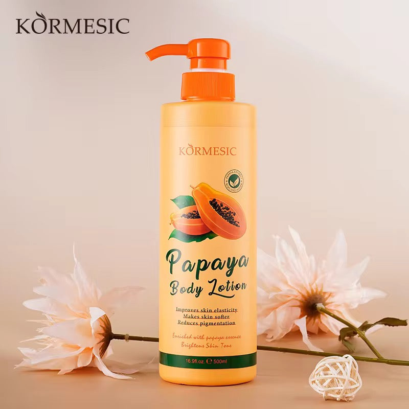 Kormesic Papaya Body Lotion 500ml – Brightening & Moisturizing | پپیتا باڈی لوشن