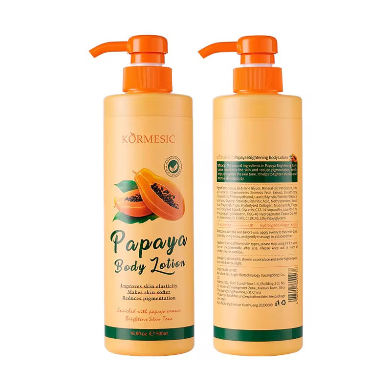 Kormesic Papaya Body Lotion 500ml – Brightening & Moisturizing | پپیتا باڈی لوشن