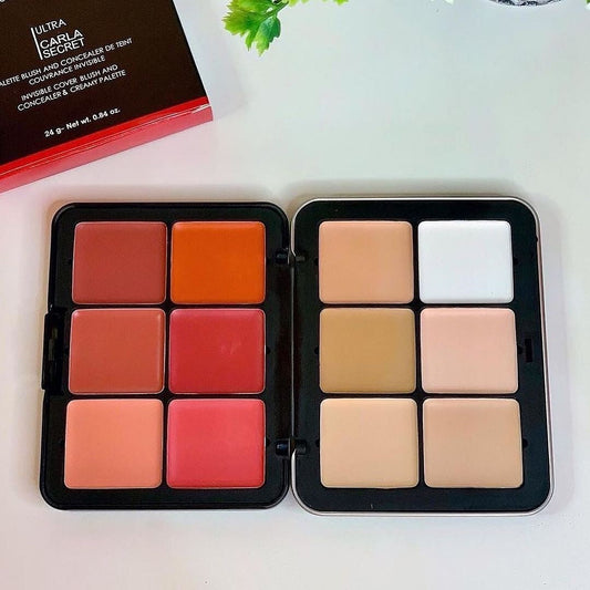 Ultra Garla Secret Blush & Concealer Palette - 6 in 1 Invisible Coverage
