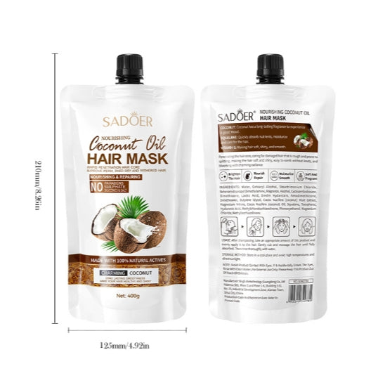 Sadoer Nourishing Coconut Oil Hair Mask – Repair, Smooth & Shine | 400g