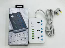 6 USB Power Socket – 3 Universal Outlets | Smart Fast Charging | Anti-Static Protection
