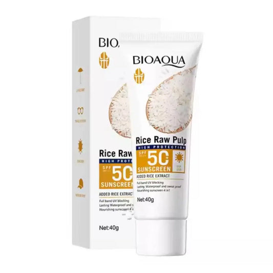 Bioaqua Rice Raw Plup Sunscreen with SPF50+  40g