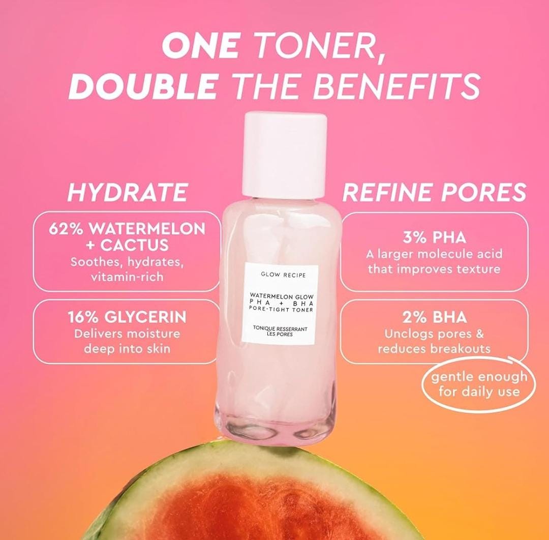 GLOW RECIPE Watermelon Glow PHA + BHA Pore-Tight Toner (40ml)