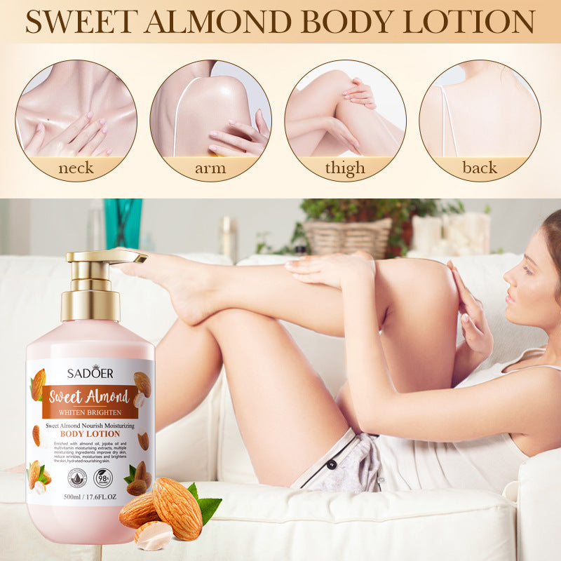 SADOER Sweet Almond Whitening & Brightening Moisturizing Body Lotion – 500ml