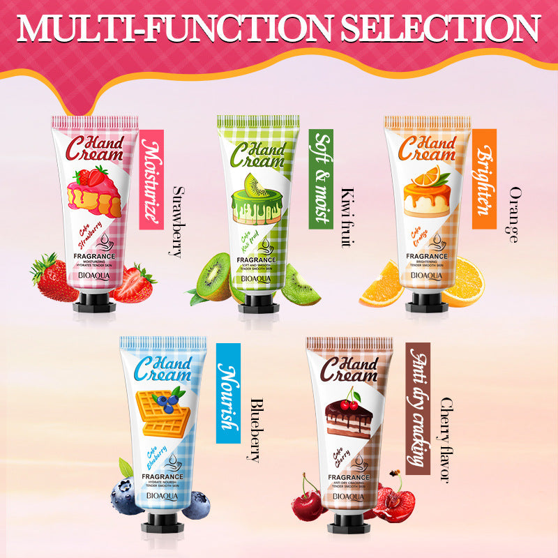 BIOAQUA Fragrance, Whitening and Moisturizing Fruity Hand Cream Set of 5