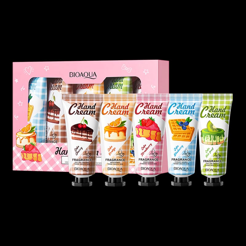 BIOAQUA Fragrance, Whitening and Moisturizing Fruity Hand Cream Set of 5