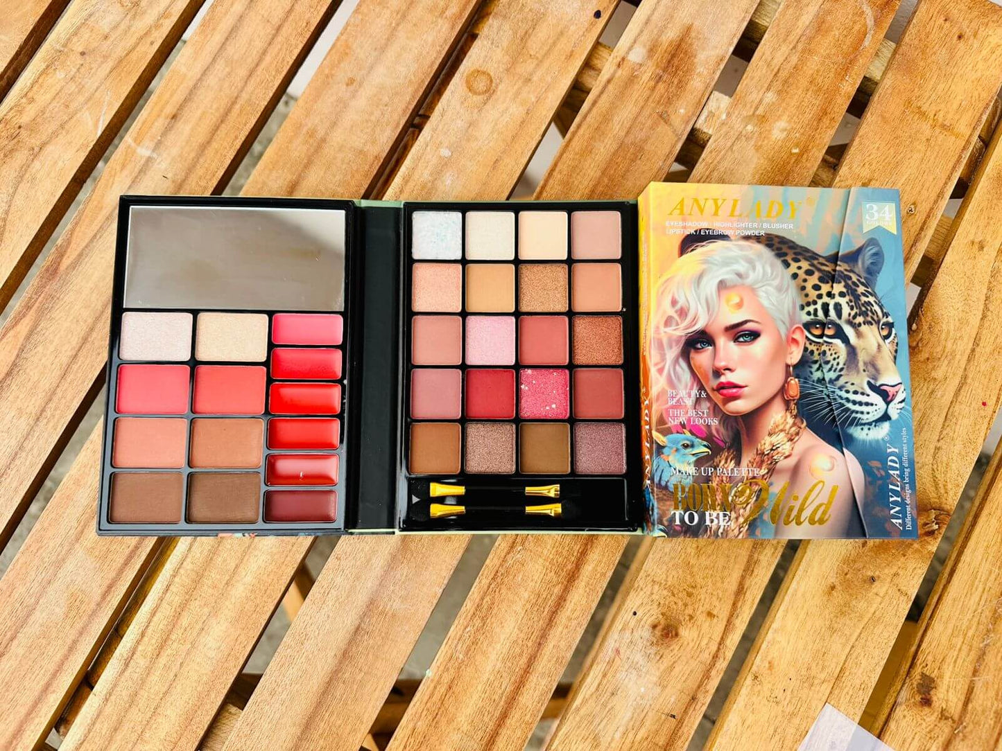 ANYLADY Full Book Makeup Eyeshadow, Blush, Lipstick, Eyebrow and Compact Palette