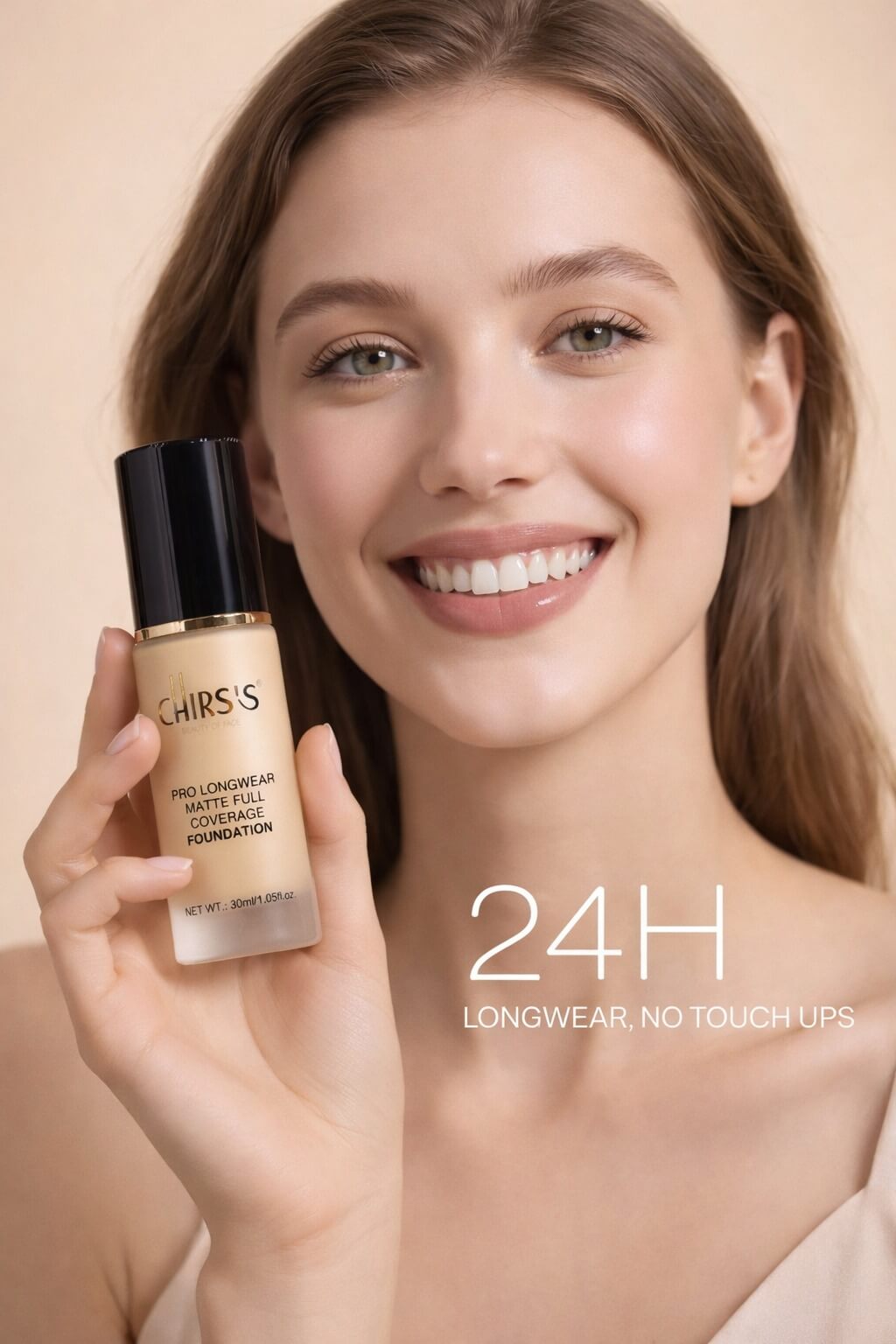 Chirss Pro LongWear Matte Full Coverage Foundation