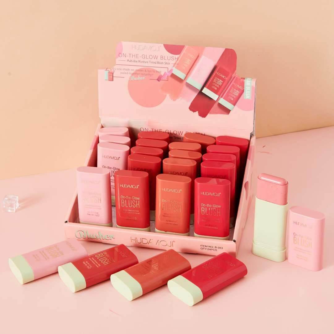 HUDAMOJI On-The-Glow Blush on Blusher Stick Set Of 4