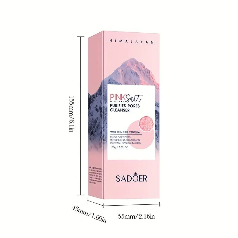 Sadoer Pink Salt Purifies Pores With 18% Pure Centella Cleanser 100g