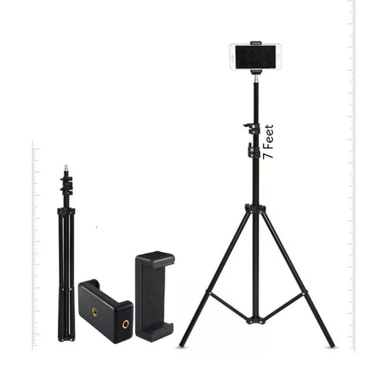 7-Fit Adjustable Tripod Stand with Mobile Phone Holder