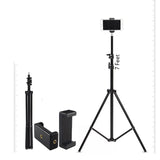7-Fit Adjustable Tripod Stand with Mobile Phone Holder